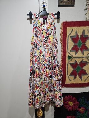 Vintage 80s/90s Cotton Dropwaist Dress M